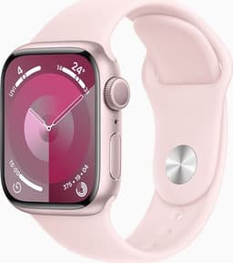 Apple Watch Series 9 Aluminium 41 mm (2023) GPS rosa Sportband ljusrosa S/M