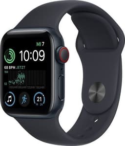 Apple Watch SE 40 mm (2022) GPS + Cellular Midnatt Sportband Midnatt S/M + M/L