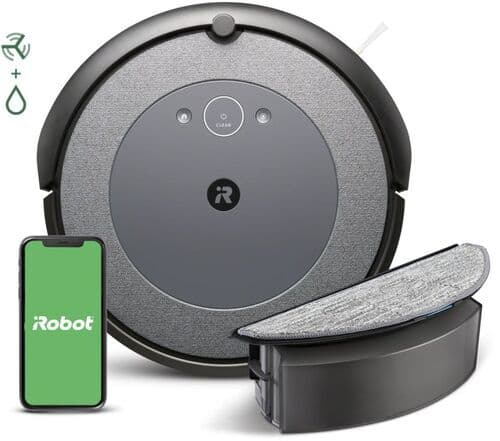 iRobot Roomba Combo i5 Robotdammsugare med moppningsfunktion svart/grå