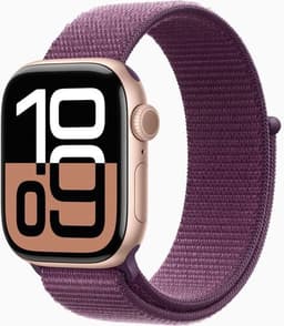 Apple Watch Series 10 Aluminium 42 mm (2024) GPS roségold Sportloop plommon