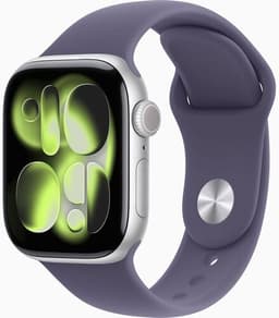 Apple Watch Series 11 Aluminium 42 mm (2025) GPS silver Sportband S/M Purple Fog