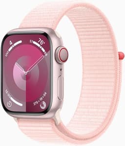 Apple Watch Series 9 Aluminium 41 mm (2023) GPS + Cellular rosa Sportloop ljusrosa