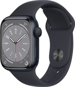 Apple Watch Series 8 Aluminium 41 mm (2022) GPS Midnatt Sportband Midnatt S/M