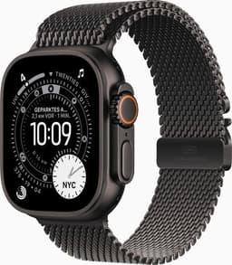 Apple Watch Ultra 3 (2025) GPS + Cellular svart Milanesisk Armband M Svart