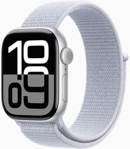 Apple Watch Series 10 Aluminium 42 mm (2024) GPS silver Sportloop dimblå