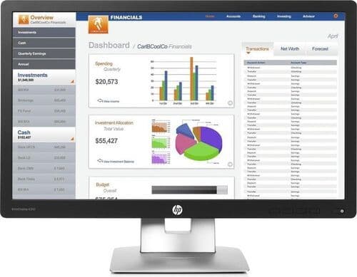 HP EliteDisplay E232 23" Svart