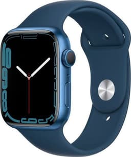 Apple Watch Series 7 Aluminium 45 mm (2021) GPS blå Sportband Bläckblå