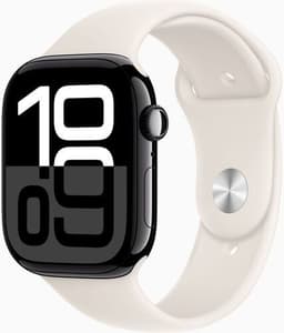 Apple Watch Series 10 Aluminium 46 mm (2024) GPS + Cellular jet black Sportband M/L Stjärnglans