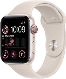 Apple Watch SE 44 mm (2022) GPS + Cellular Stjärnglans Sportband Stjärnglans S/M