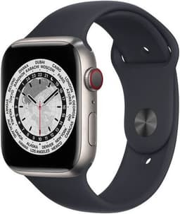 Apple Watch Series 7 Titan 45 mm (2021) GPS + Cellular titan Sportband svart