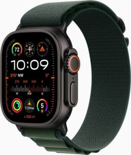 Apple Watch Ultra 2 (2024) GPS + Cellular svart Alpine Loop mörkgrön Medium