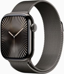 Apple Watch Series 10 Titan 42 mm (2024) GPS + Cellular skiffer Milanesisk loop skiffer