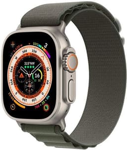 Apple Watch Ultra (2022) 49 mm GPS + Cellular silver Alpine Loop grön Small