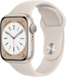 Apple Watch Series 8 Aluminium 41 mm (2022) GPS Stjärnglans Sportband Stjärnglans M/L