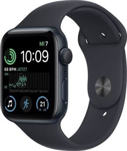 Apple Watch SE 44 mm (2022) GPS Midnatt Sportband Midnatt S/M + M/L