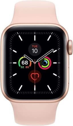 Apple Watch Series 5 (2019) 40 mm Rostfritt stål GPS + Cellular guld Rosa sportarmband