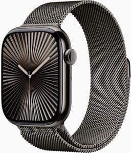Apple Watch Series 10 Titan 46 mm (2024) GPS + Cellular skiffer Milanesisk loop M/L skiffer