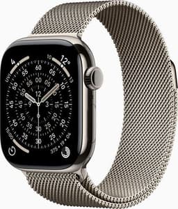 Apple Watch Series 11 Titan 42 mm (2025) GPS + Cellular Naturligt Titan Milanesiskt Armband Natur