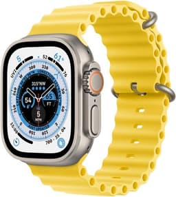 Apple Watch Ultra (2022) 49 mm GPS + Cellular silver Havsband gul