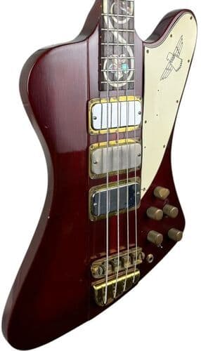 Gibson Thunderbird II bas 1964 - Alembic Custom 1976 - Livets Träd - Glödröd röd