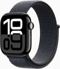 Apple Watch Series 10 Aluminium 42 mm (2024) GPS jet black Sportloop svartlila