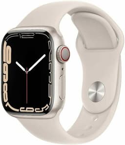Apple Watch Series 7 Aluminium 45 mm (2021) GPS + Cellular silver Sportband Stjärnglans