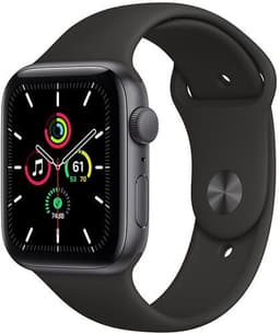 Apple Watch SE Aluminium 44 mm (2020) WiFi + Cellular rymdgrå Sportband svart