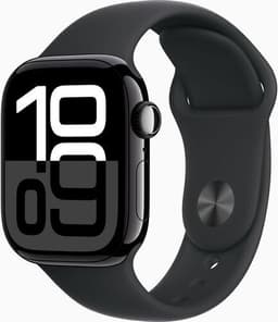 Apple Watch Series 10 Aluminium 42 mm (2024) GPS jet black Sportband S/M svart