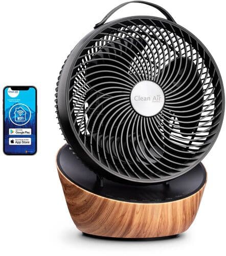 Clean Air Optima Wood Design Cirkulationsfläkt CA-403 Smart brun/svart