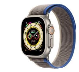 Apple Watch Ultra (2022) 49 mm GPS + Cellular silver Terrängloop M/L i blått/grått