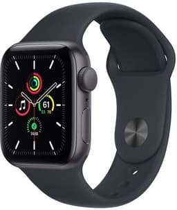 Apple Watch SE Aluminium 40 mm (2020) WiFi rymdgrå Sportband Midnatt S/M