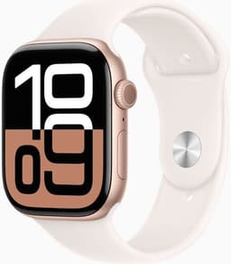 Apple Watch Series 10 Aluminium 46 mm (2024) GPS + Cellular roségold Sportband S/M rosé
