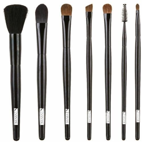 Italian Design Set med 7 sminkborstar svart