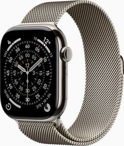 Apple Watch Series 11 Titan 46 mm (2025) GPS + Cellular naturlig titan Milanesisk loop M/L naturlig