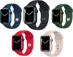 Apple Watch Series 7 Aluminium 45 mm (2021) GPS + Cellular Midnatt Sportband Midnattsblå