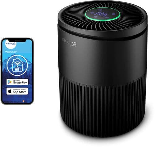 Clean Air Optima Intelligent HEPA UV-luftrenare med joniserare CA-503B Compact Smart svart