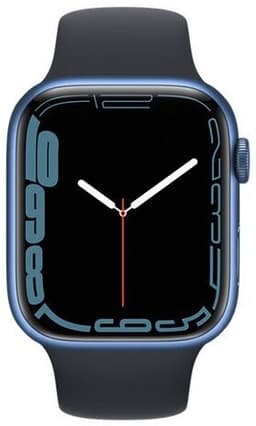 Apple Watch Series 7 Aluminium 45 mm (2021) GPS + Cellular blå Sportband Midnatt