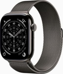 Apple Watch Series 11 Titan 46 mm (2025) GPS + Cellular skiffer Milanesisk loop M/L skiffer