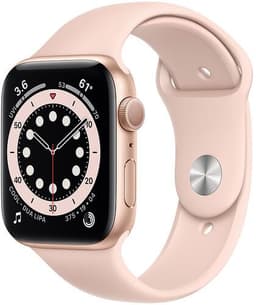 Apple Watch Series 6 Aluminium 44 mm (2020) GPS guld Sportband Sandrosa