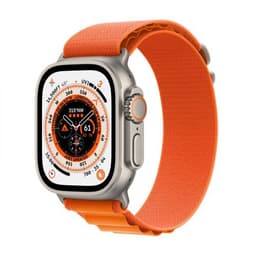 Apple Watch Ultra (2022) 49 mm GPS + Cellular silver Bergsloop orange Medium