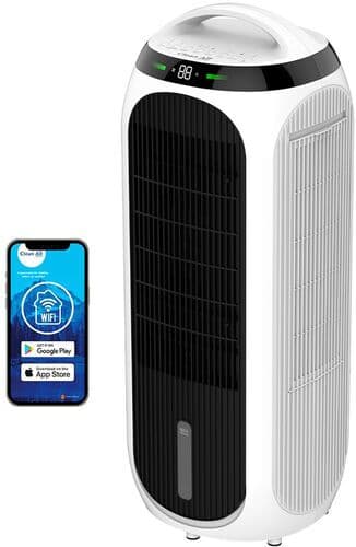 Clean Air Optima 4in1 Luftkylare, Luftrenare, luftfuktare och Fläkt CA-106 Smart vit/svart