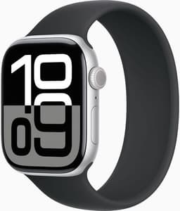 Apple Watch Series 10 Aluminium 46 mm (2024) GPS + Cellular silver Solo Loop 10 svart