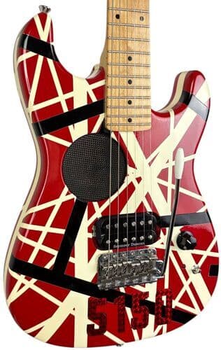 EVH 5150 Mini Gitarr - röd randig Röd randig