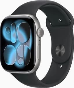 Apple Watch Series 11 Aluminium 46 mm (2025) GPS + Cellular rymdgrå Sportband M/L svart