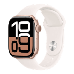 Apple Watch Series 10 (2024) GPS+Cellular - Aluminium/Sport Band 42mm / Bra skick / Roséguld