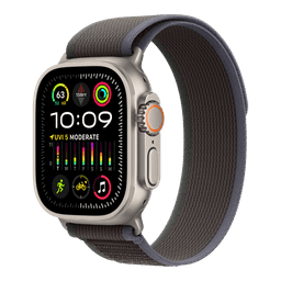 Apple Watch Ultra 2 4G - Titanium/Trail Loop 49mm / Bra skick / Titanium/Blå Svart Trail Loop