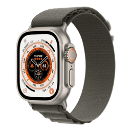 Apple Watch Ultra 2 4G - Titanium/Alpine Loop 49mm / Nyskick / Titanium/grön Alpine Loop