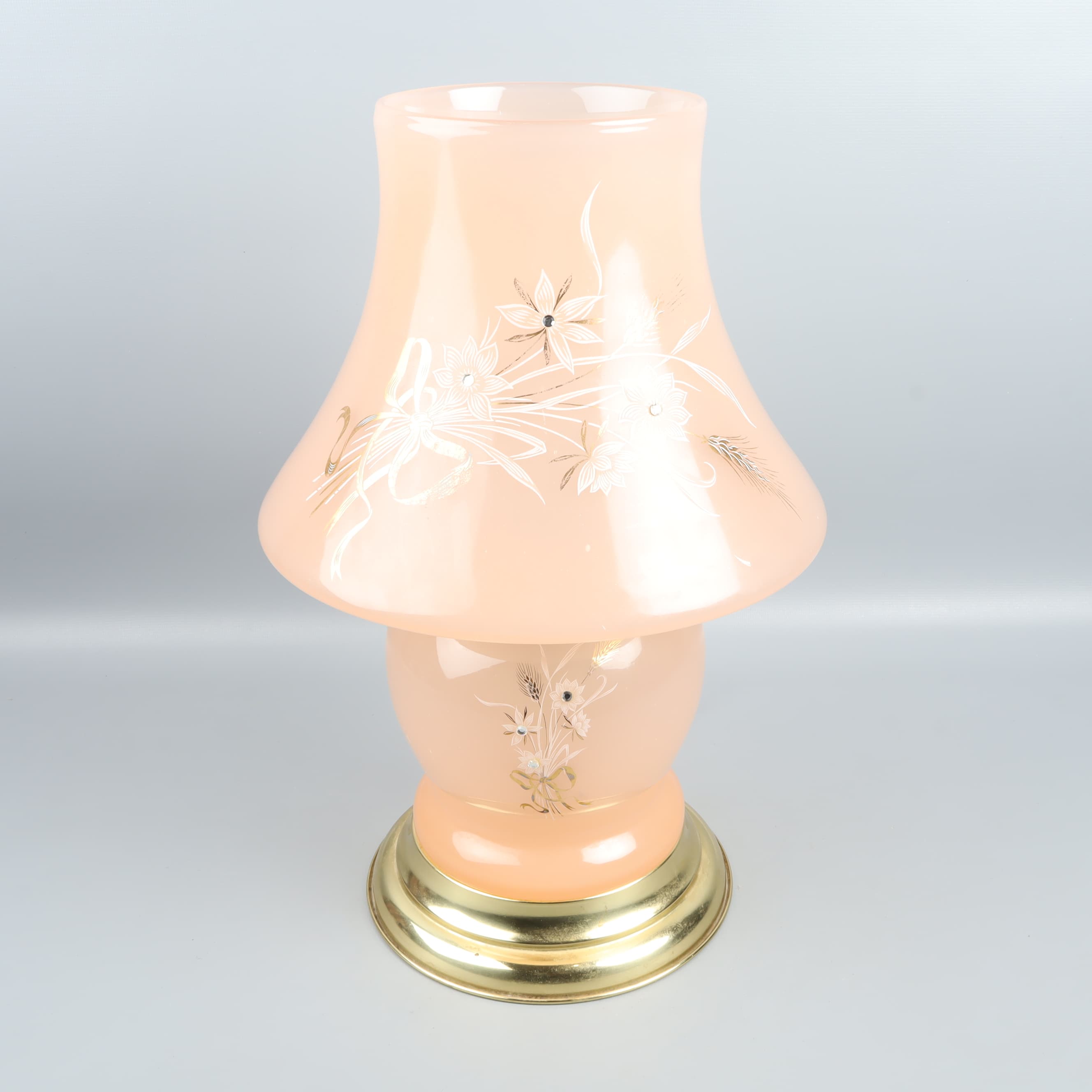 Dekorativ bordslampa med blommönster Höjd 38cm