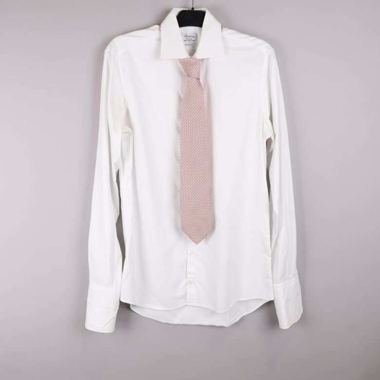 Stenströms Vit Skjorta Stl. M- Christensen Slips i Silke