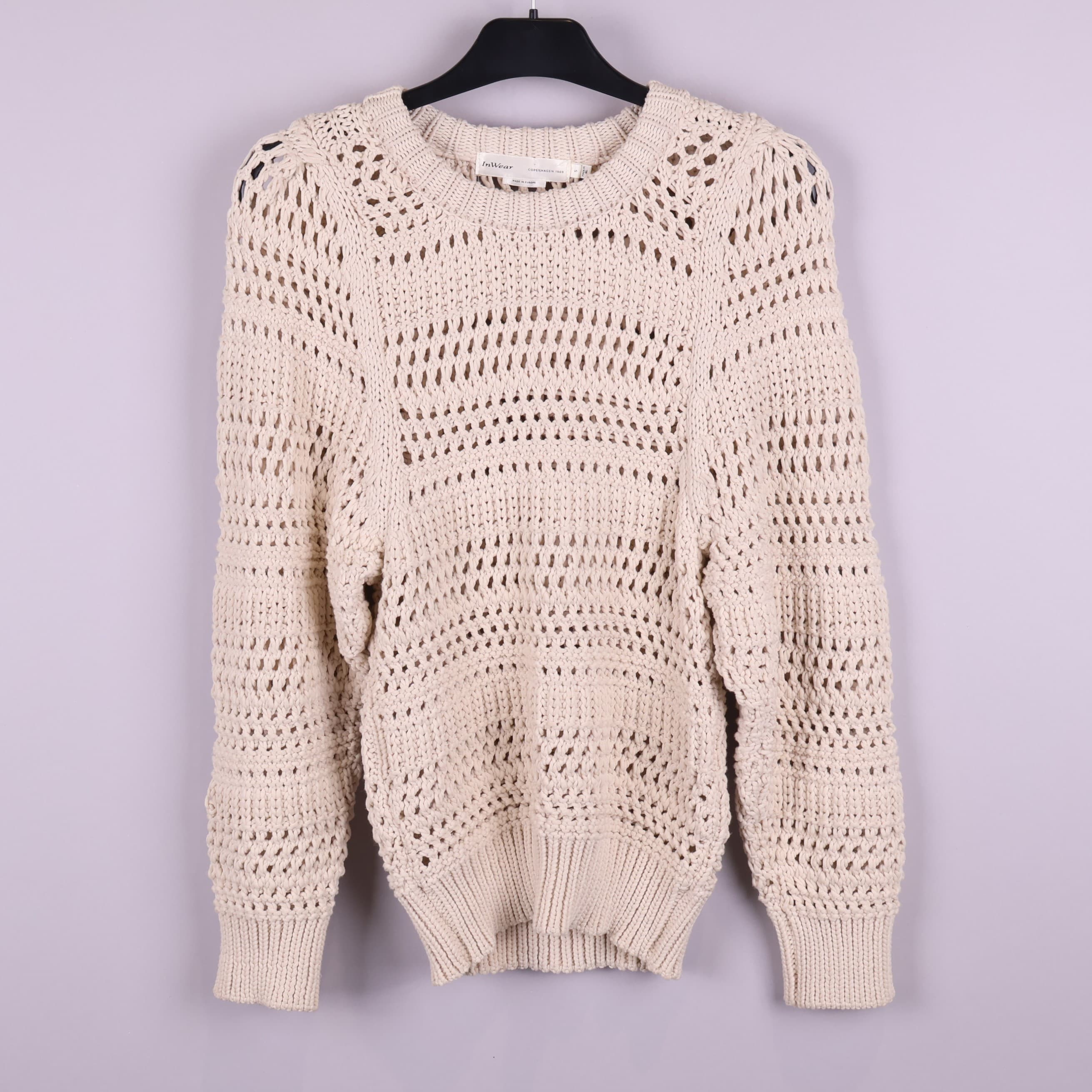 InWear beige stickad tröja